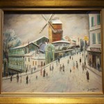 Le Moulin de la Galette sous la neige van Willy James