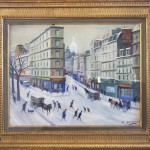 Boulevard de la Chapelle sous la neige van Willy James