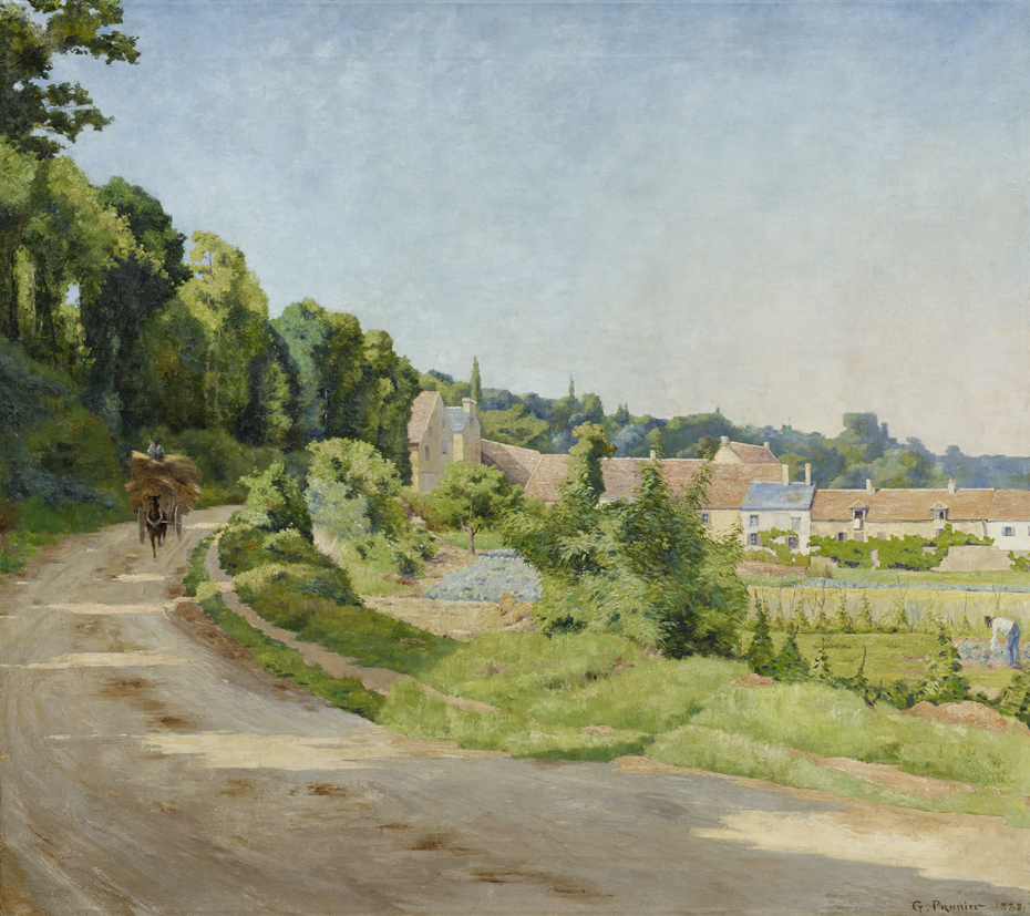 “View of a village in a hilly landscape”, 1888 by Gaston Prunier