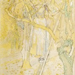 Appleplukster in de boomgaard, Jan Toorop