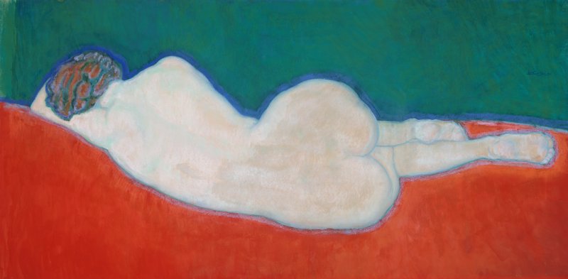 Leo Gestel, 'Liggend naakt op de rug gezien', 1911
