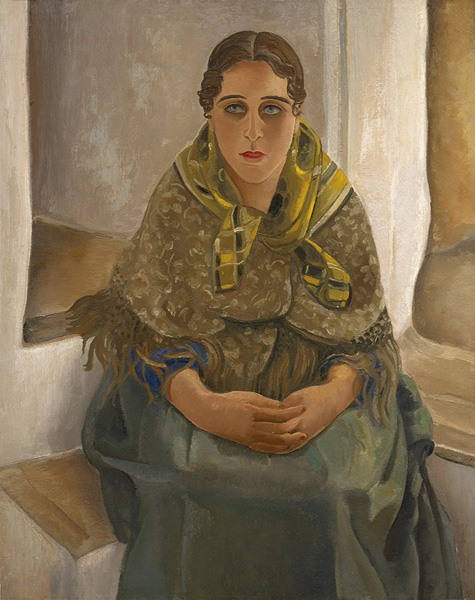 Zittende vrouw