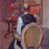 Marius Bauer achter de ezel