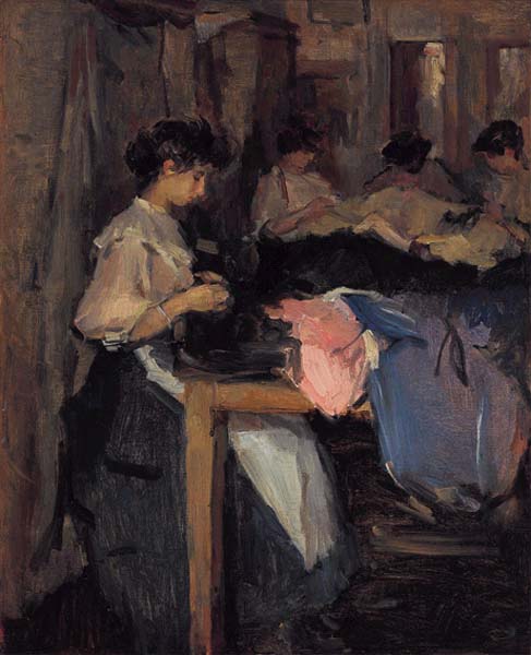 Naaiatelier bij modehuis Paquin, Parijs