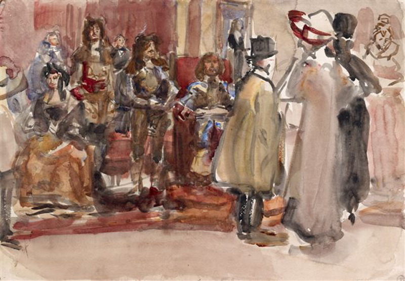Toeschouwers bij een tableau vivant