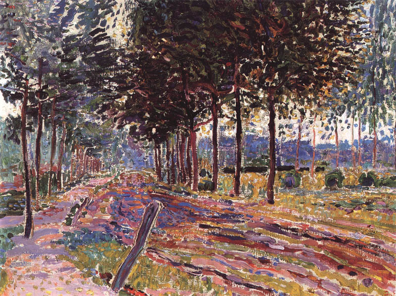 Zandweg met bomen, 1908