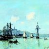 Bateaux à l'embouchure de la Touques 