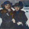Twee jonge vrouwen in de sneeuw