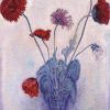 Bloemstilleven met papavers en chrysanten