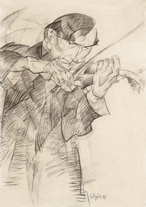 Portret van de violist Dirk Gootjes