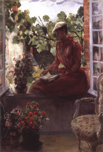 Portrait d'Anna Goenette au béret