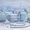 Vue de Paris sous de la neige, du Sacré Coeur