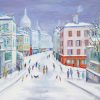Place Clément et le Sacré Coeur sous la neige