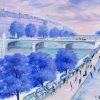 La Seine aux arbres bleus