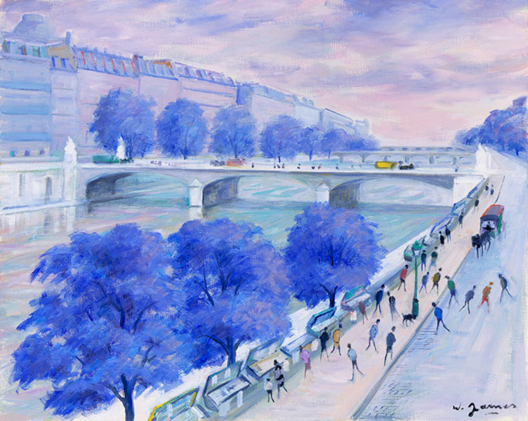 La Seine aux arbres bleus