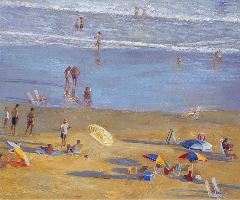 En la playa