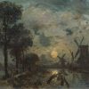 Moulins au Claire de Lune, Schiedam, 1867