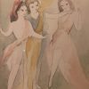 Drie gracieuze danseressen