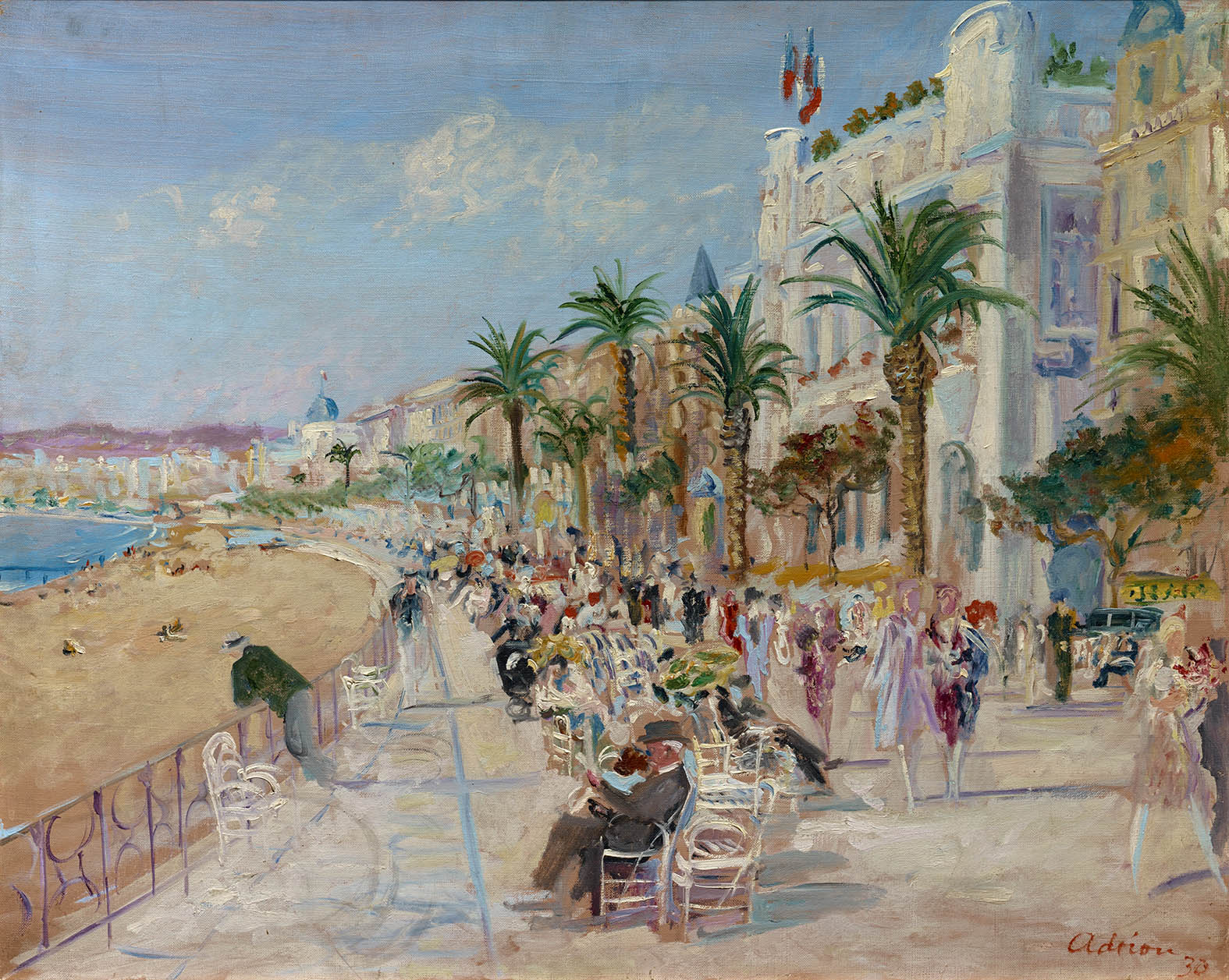 La Croisette à Cannes 1930 - Lucien Adrion
