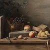 Stilleven met fruit en noten