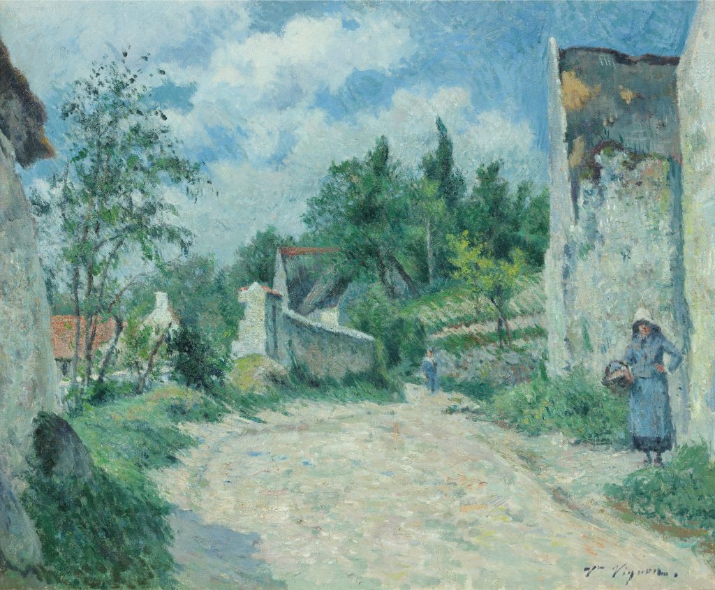 Dorpsweg in Auvers sur Oise