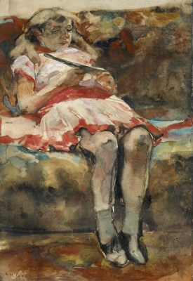 George Hendrik Breitner - Jong meisje op een divan - BESCHIKBAAR