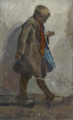 George Hendrik Breitner - Jongetje met vogel - VERKOCHT