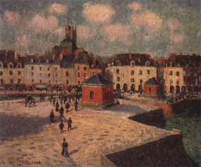 Le quai de carénage, Dieppe; soleil - VERKOCHT