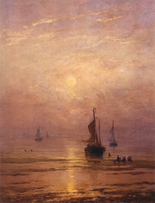 Zomeravond op het strand te Scheveningen - H.W. Mesdag - VERKOCHT