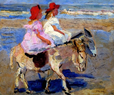 Isaac Israels - Ezeltje rijden - VERKOCHT