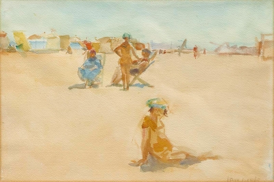 Israels, Isaac - Strandgezicht Viareggio - VERKOCHT