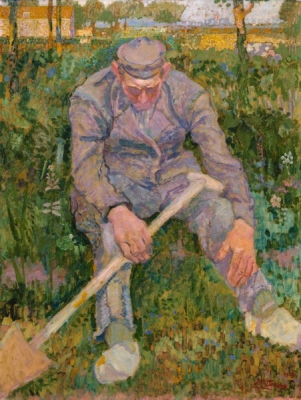 Toorop, Jan - Rustende boer met spade