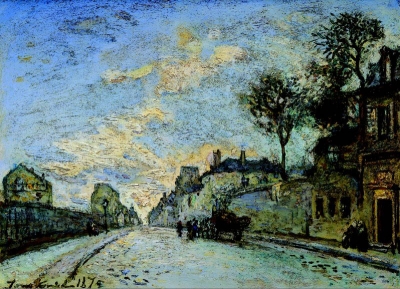 Jongkind, Johan Barthold - Rue à Paris - VERKOCHT