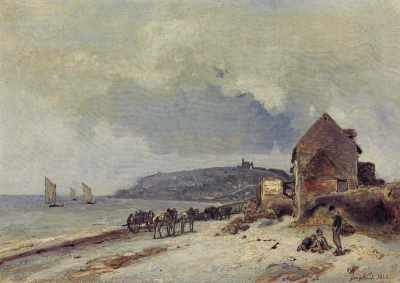 Jongkind, Johan Barthold - La plage de Sainte Adresse - VERKOCHT