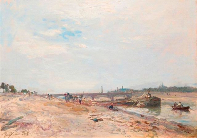 Jongkind, Johan Barthold - Les quais de la Seine à Paris - VERKOCHT