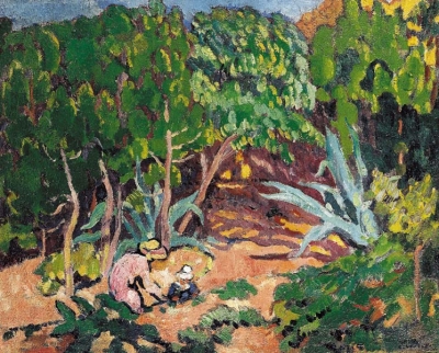 Louis Valtat - Femme et enfant dans le jardin d'Agay - VERKOCHT