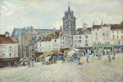 Ludovic Piette - Marktplein in Pontoise - BESCHIKBAAR