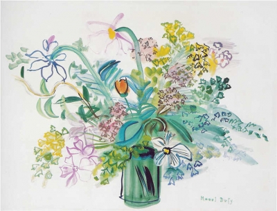 Dufy, Raoul - Bouquet à la fleur jaune - VERKOCHT
