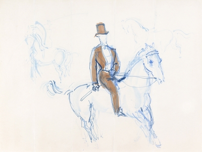 Dufy, Raoul - Monsieur Loyal à cheval - VERKOCHT