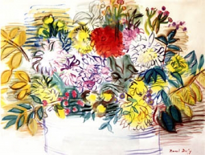 Dufy, Raoul - La dahlia rouge - VERKOCHT