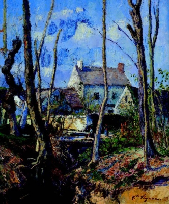 Victor Vignon - Le hameau en hiver - VERKOCHT