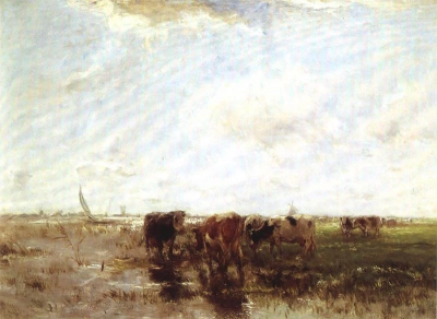 Willem Maris - Koeien aan de waterkant