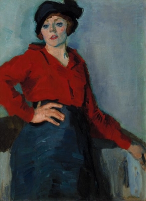 Pollones, Jean Albert - Vrouw met rode blouse - VERKOCHT