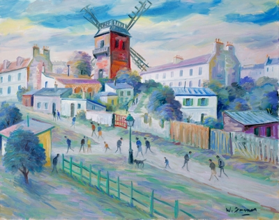 James, Willy - Montmartre, le Moulin de la Galette - VERKOCHT