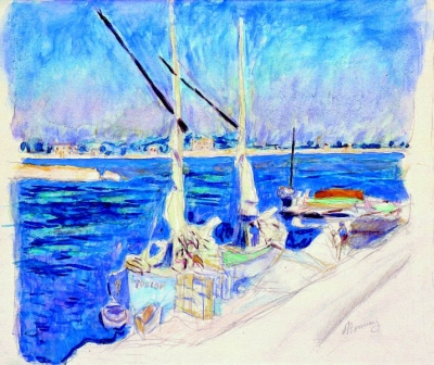 Pierre Bonnard - Un voilier à quai dans un port du Midi - VERKOCHT