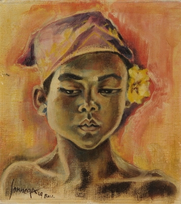 Auke Sonnega - Portret van een Balinese jongen - BESCHIKBAAR