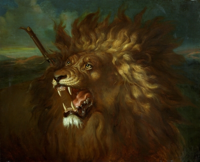 Salèh, Raden - Wounded lion