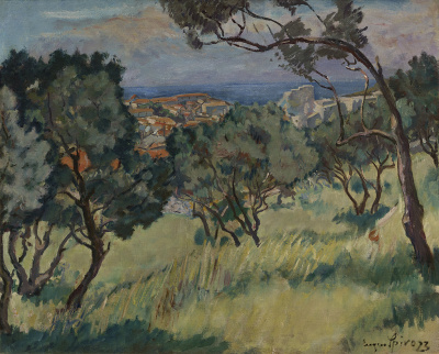 Eugen Spiro - Landschap Sicilië, 1923 - VERKOCHT