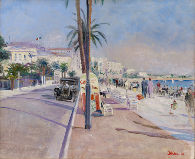 Bugatti op de Boulevard de la Croisette in Cannes, 1931 - Lucien Adrion - VERKOCHT