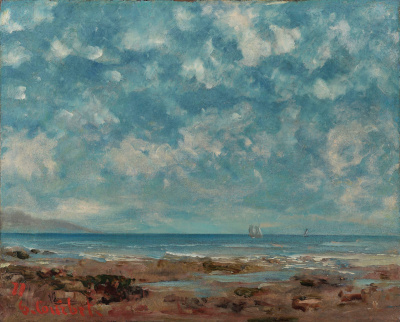 Gustave Courbet - Vue du Lac Léman, 1877 - VERKOCHT